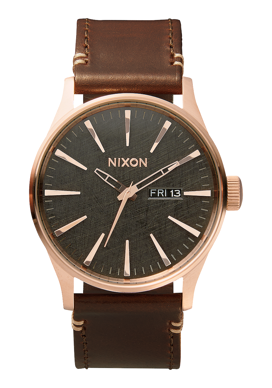 Nixon time teller leather strap discount