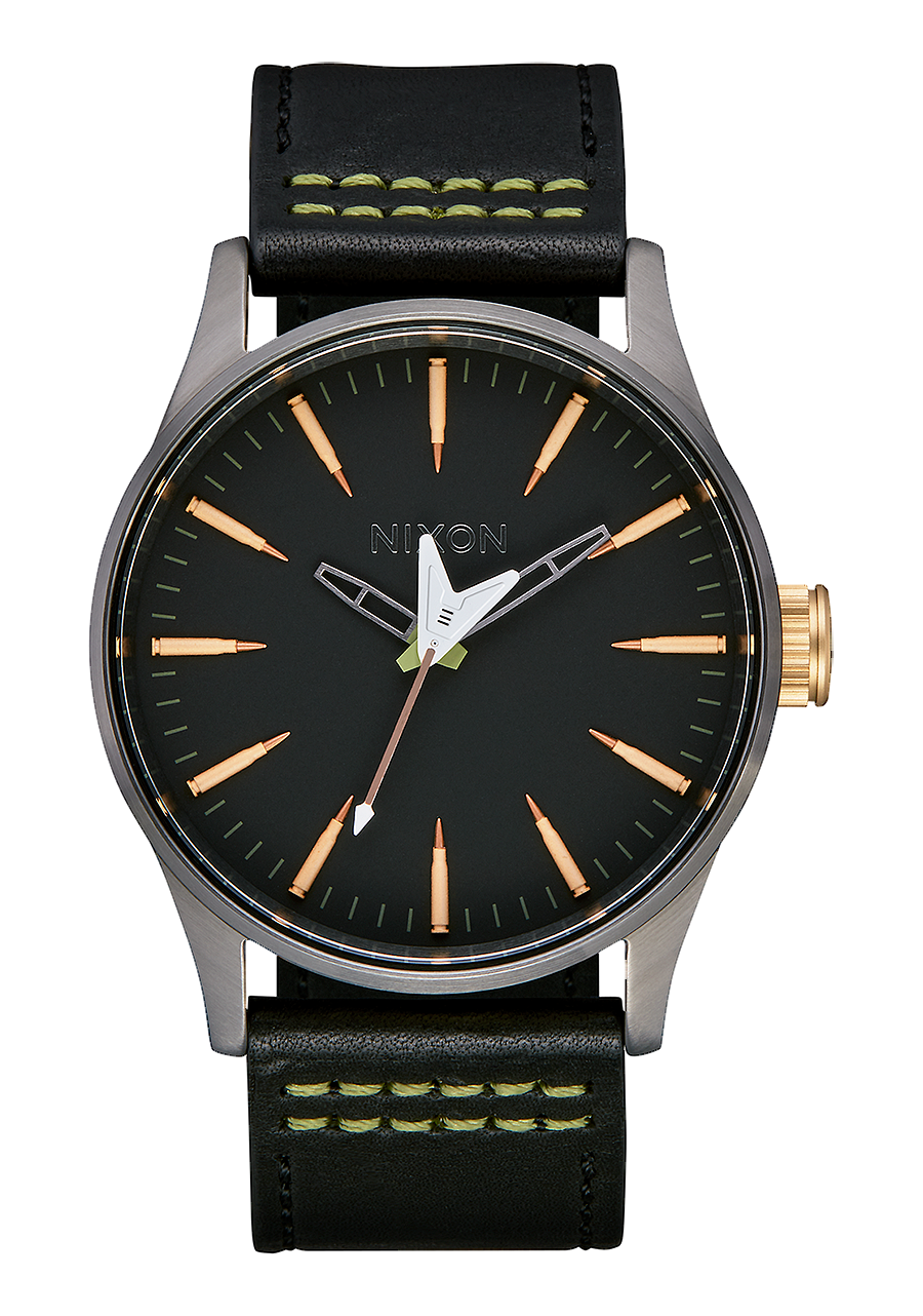 Sentry Leather Watch | Black / Seek & Destroy | Men's Leather