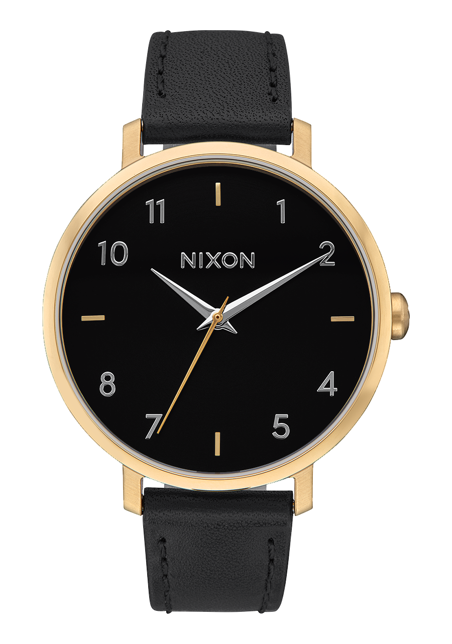 Arrow Leather Watch | Gold / Black | Leather – Nixon US
