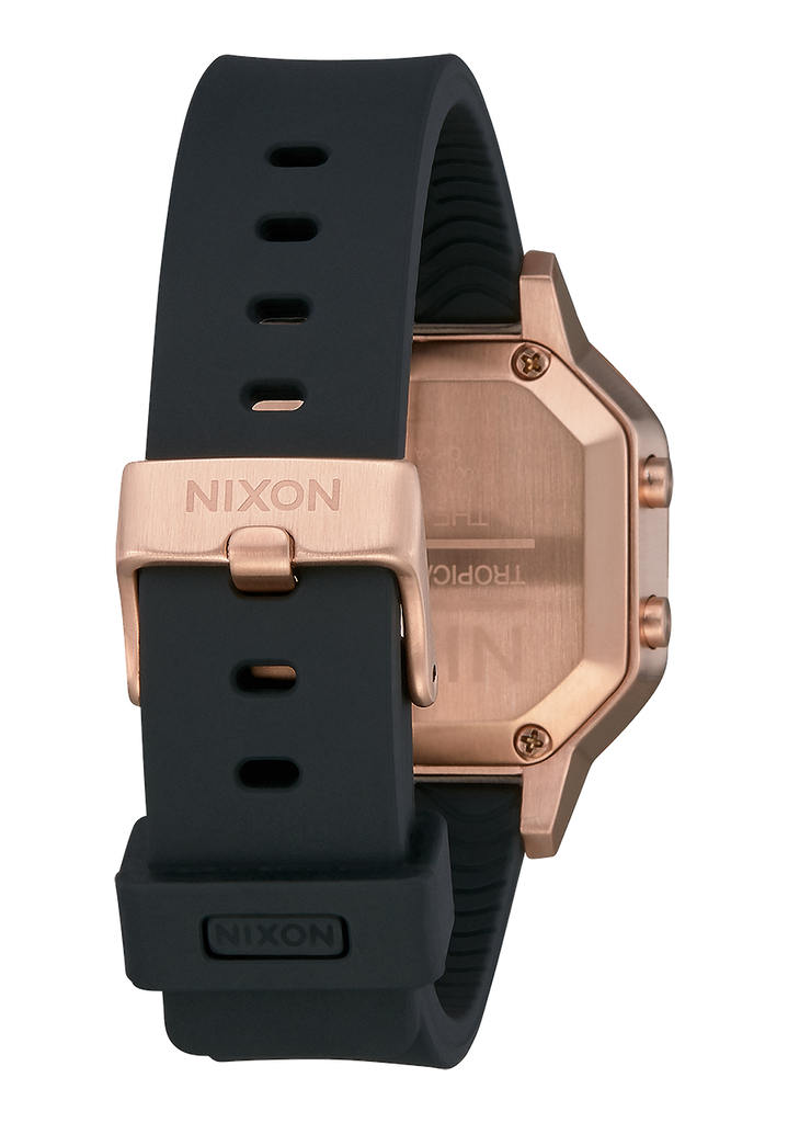 Siren Stainless Steel Watch Rose Gold Black Digital Nixon US