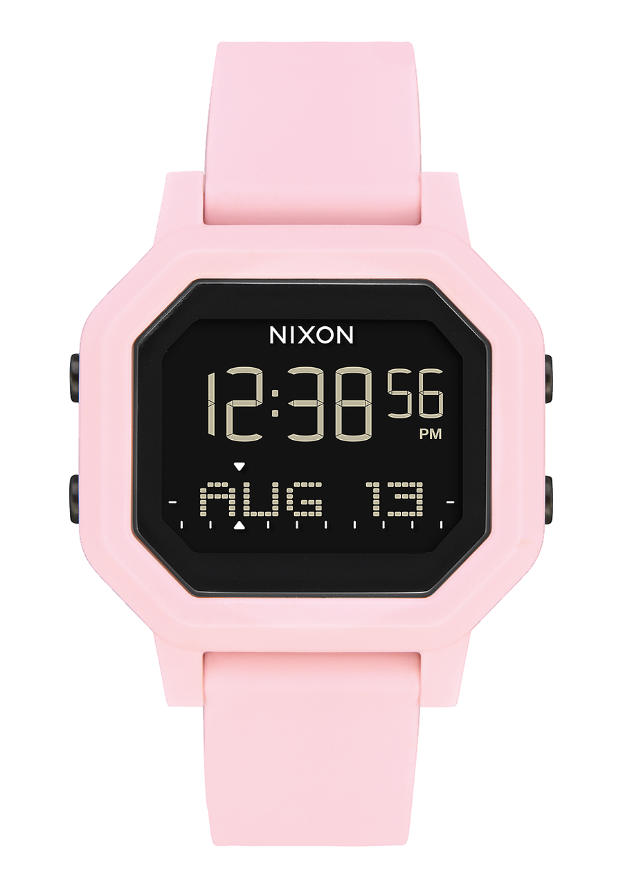 Siren Watch Pale Pink Digital Nixon US