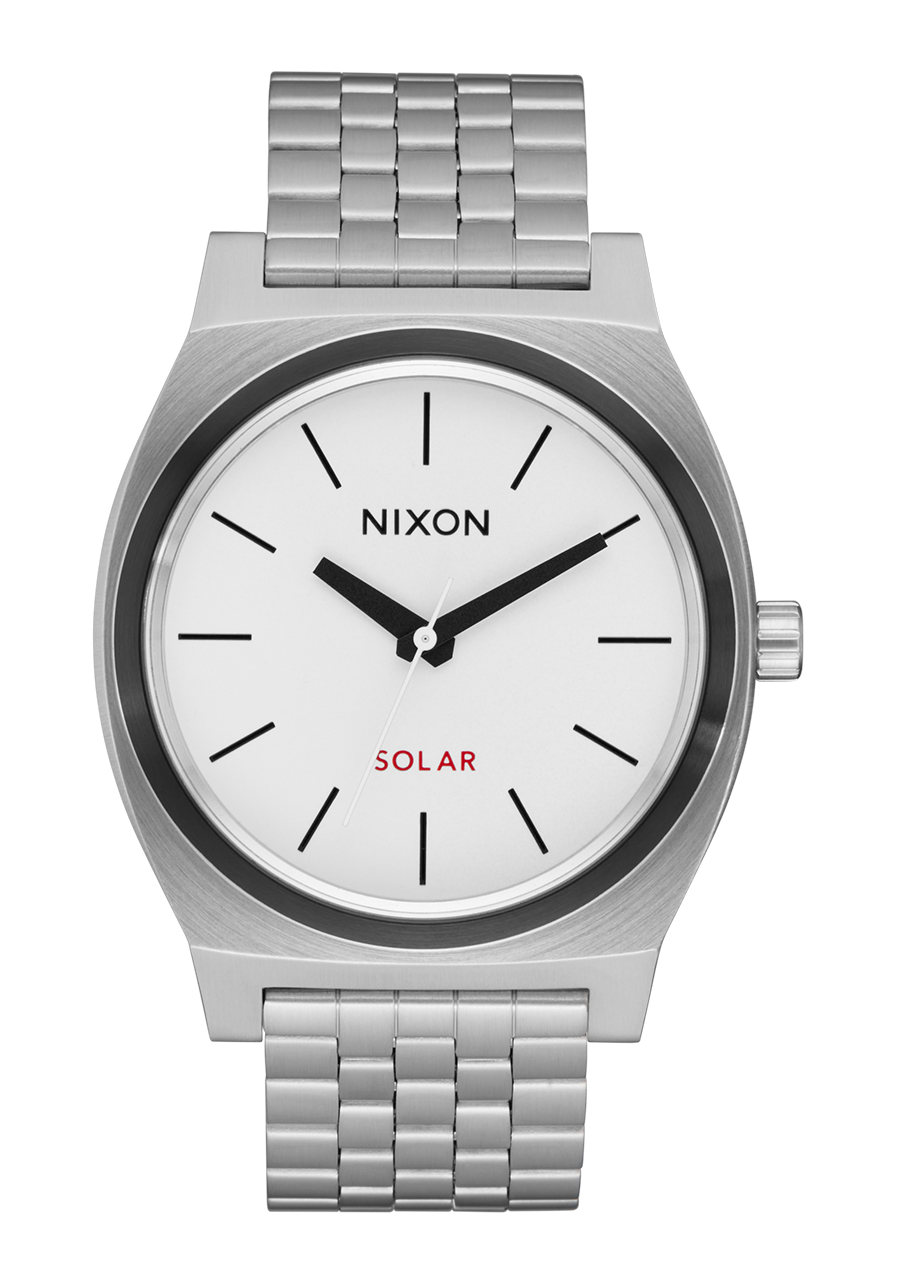 Time Teller Solar Watch | Silver / White Lume | Unisex Light