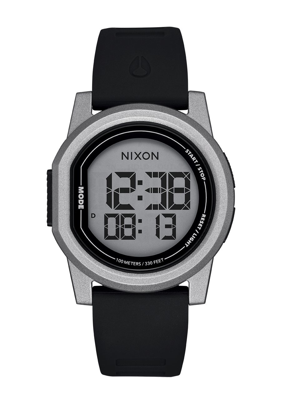 Disk Digital Watch Gunmetal Black Positive Thin LCD Screen Watch Nixon US