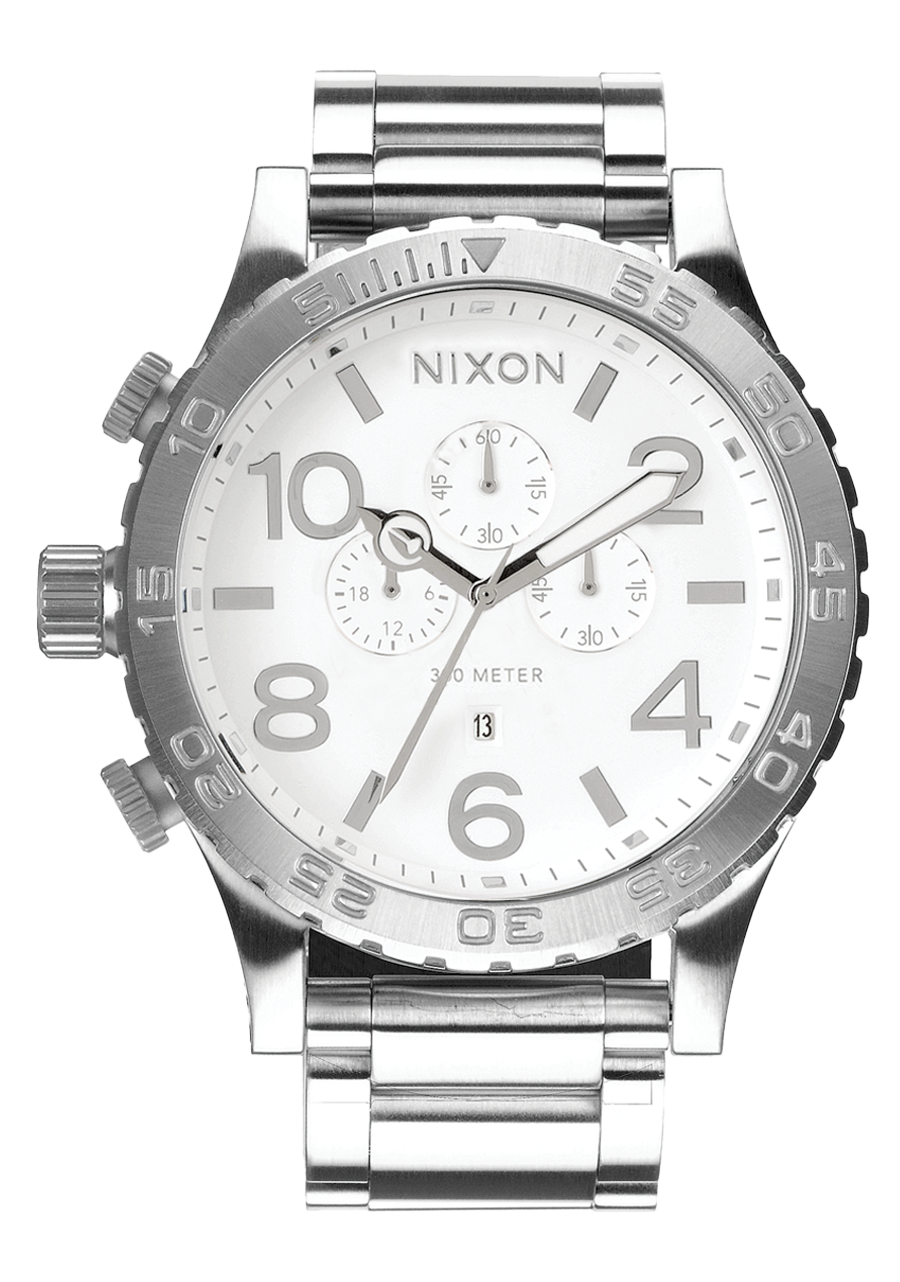 51 30 Chrono Watch High Polish White White Chronograph Watch Nixon US