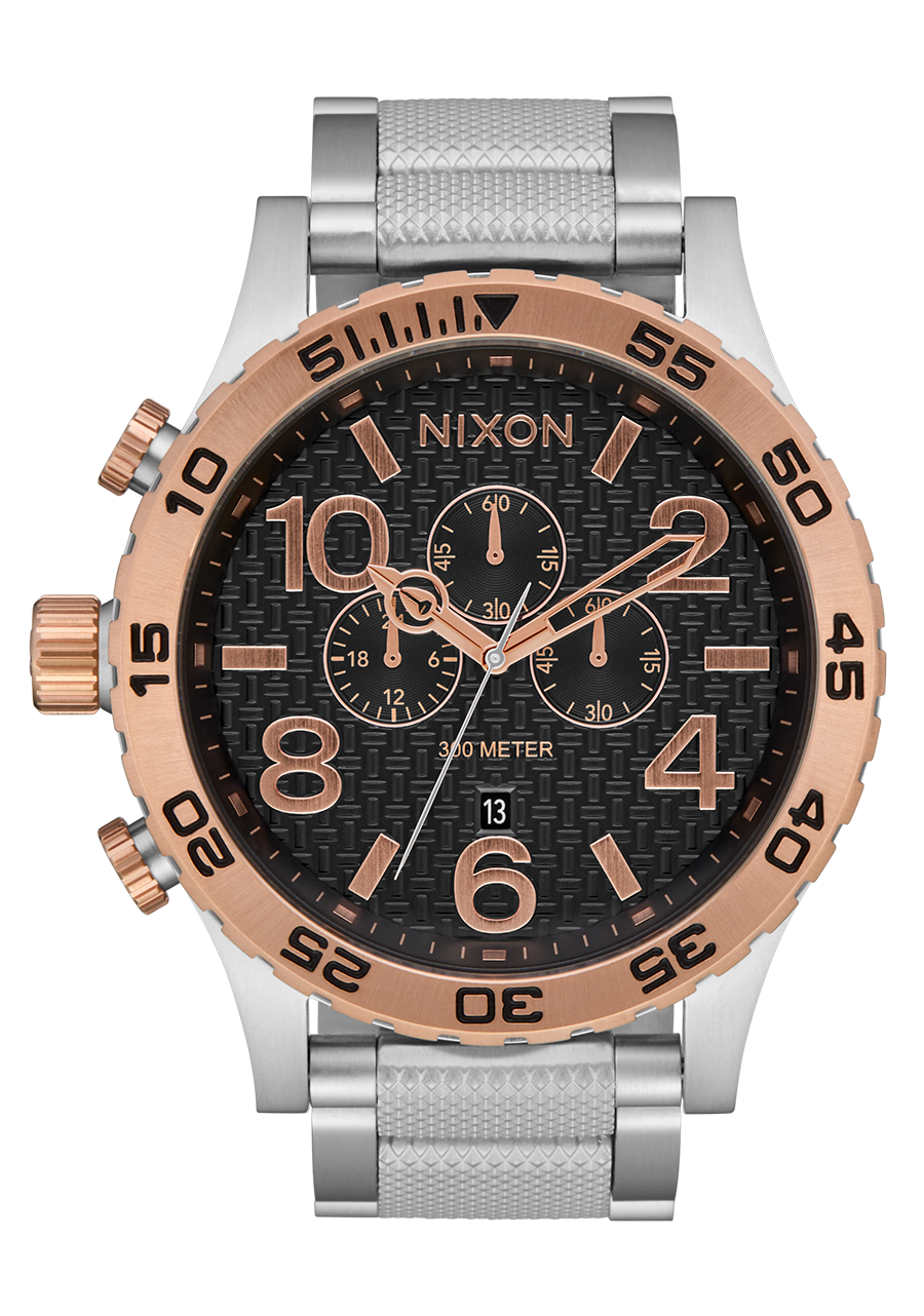 51-30 Chrono Watch | Silver / Rose Gold / Black | Men's Stainless 51-30 Chrono Watch | Silver / Rose Gold / Black | Men's Stainless