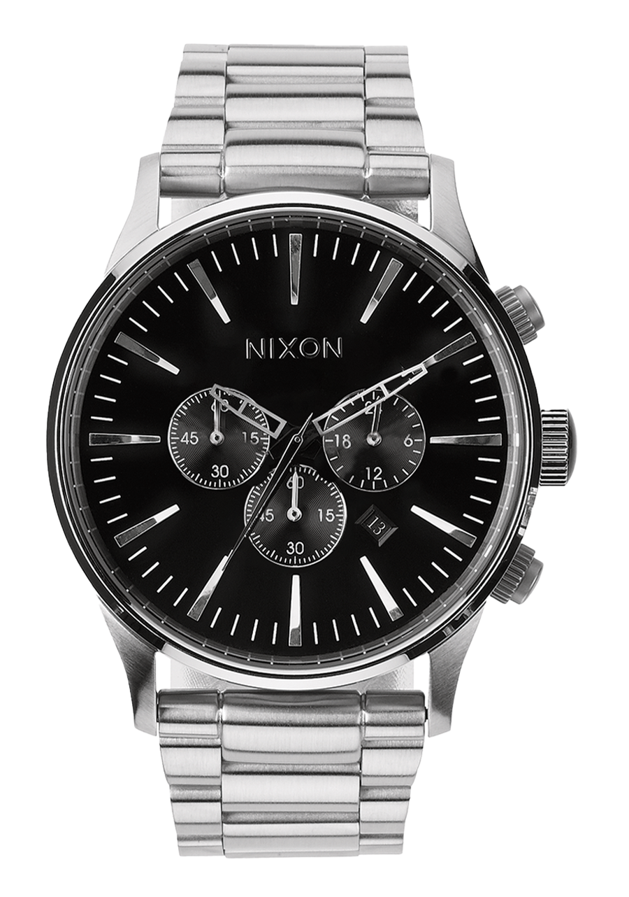 Sentry Chrono Watch | Black | Men's Stainless Steel – Nixon US Sentry Chrono Watch | Black | Men's Stainless Steel – Nixon US