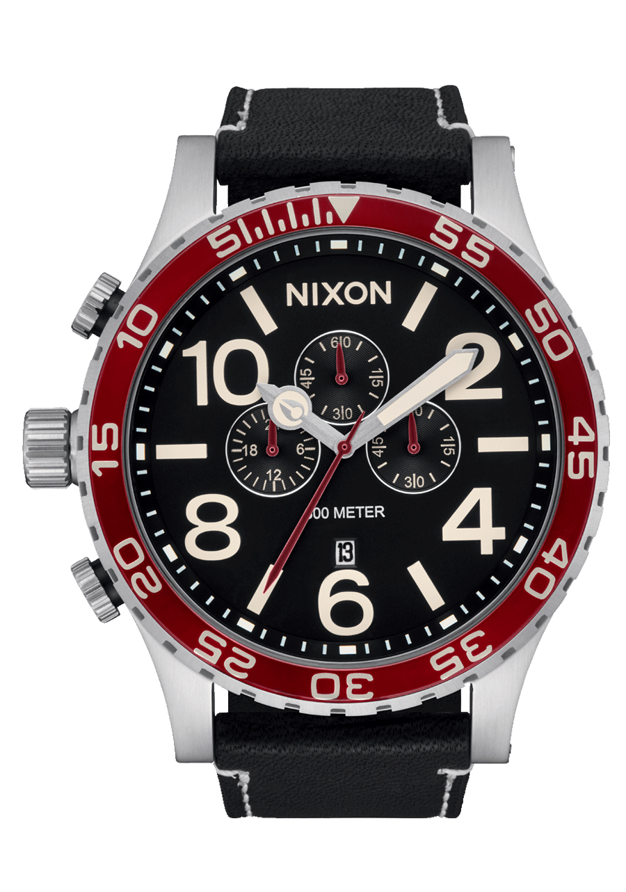 NIXON 51-30 Chrono Orologio Uomo | 51mm Acciaio Nero/Oro Rosa Impermeabile Cronografo