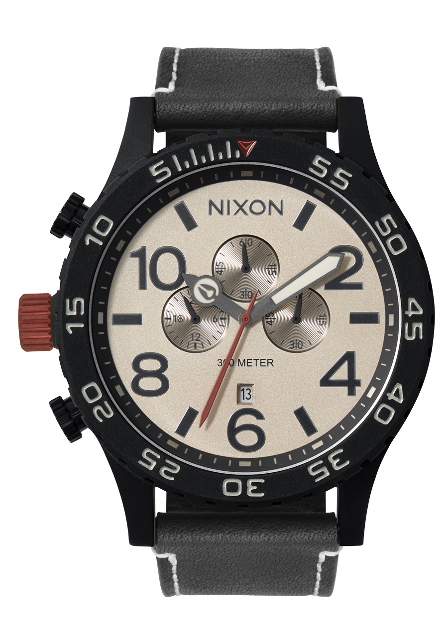 51-30 Chrono Leather Watch | Black / Pumice / Charcoal | Men's 51-30 Chrono Leather Watch | Black / Pumice / Charcoal | Men's