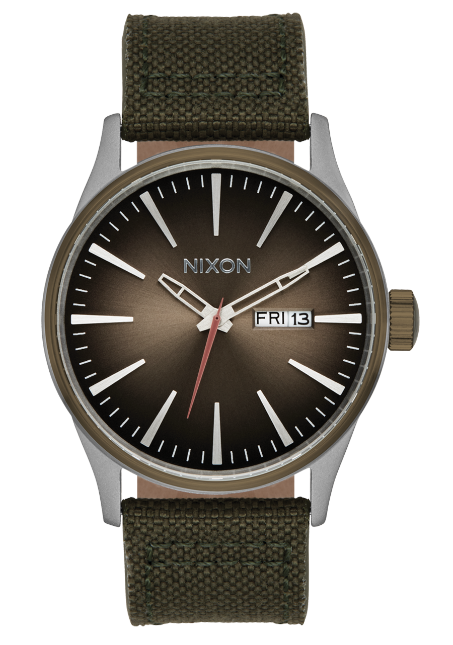 Sentry Nylon Watch Silver Lt Brown Asphalt Men s Women s Nixon US