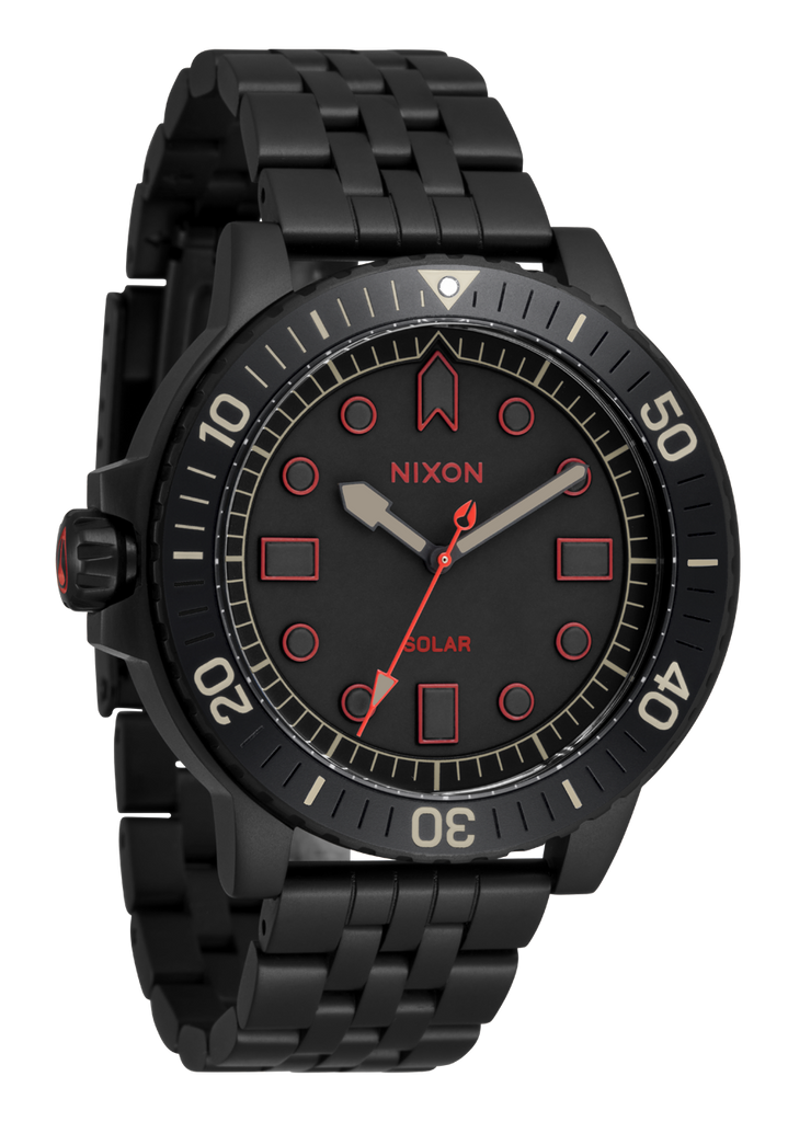 Optimus, Black Stainless Steel Watch With 4 Black Subdials