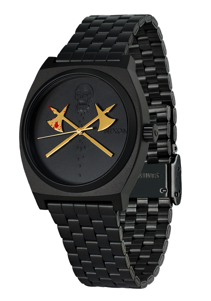 Liquid Death Death Clock III All Black / Gold Stainless Steel Nixon US