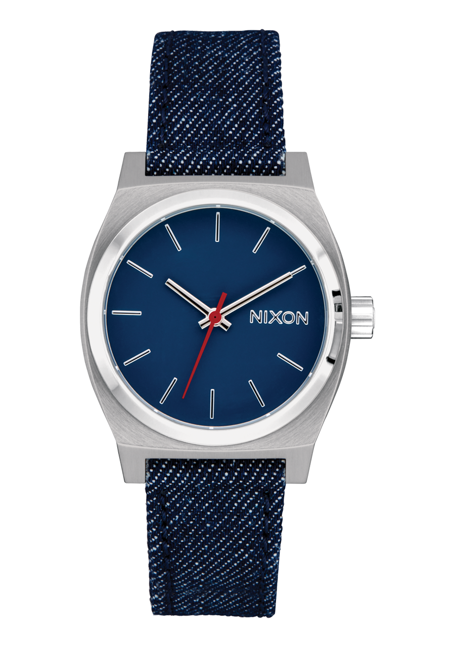 Medium Time Teller Watch Silver Indigo Denim Unisex – Nixon US