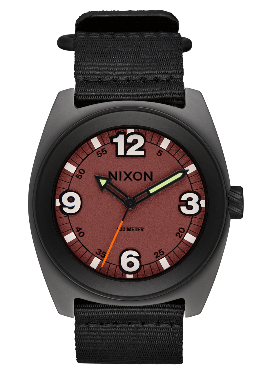 Clutch 42 | Matte Gunmetal / Hot Sauce | 42mm Analog Watch – Nixon US Clutch 42 | Matte Gunmetal / Hot Sauce | 42mm Analog Watch – Nixon US