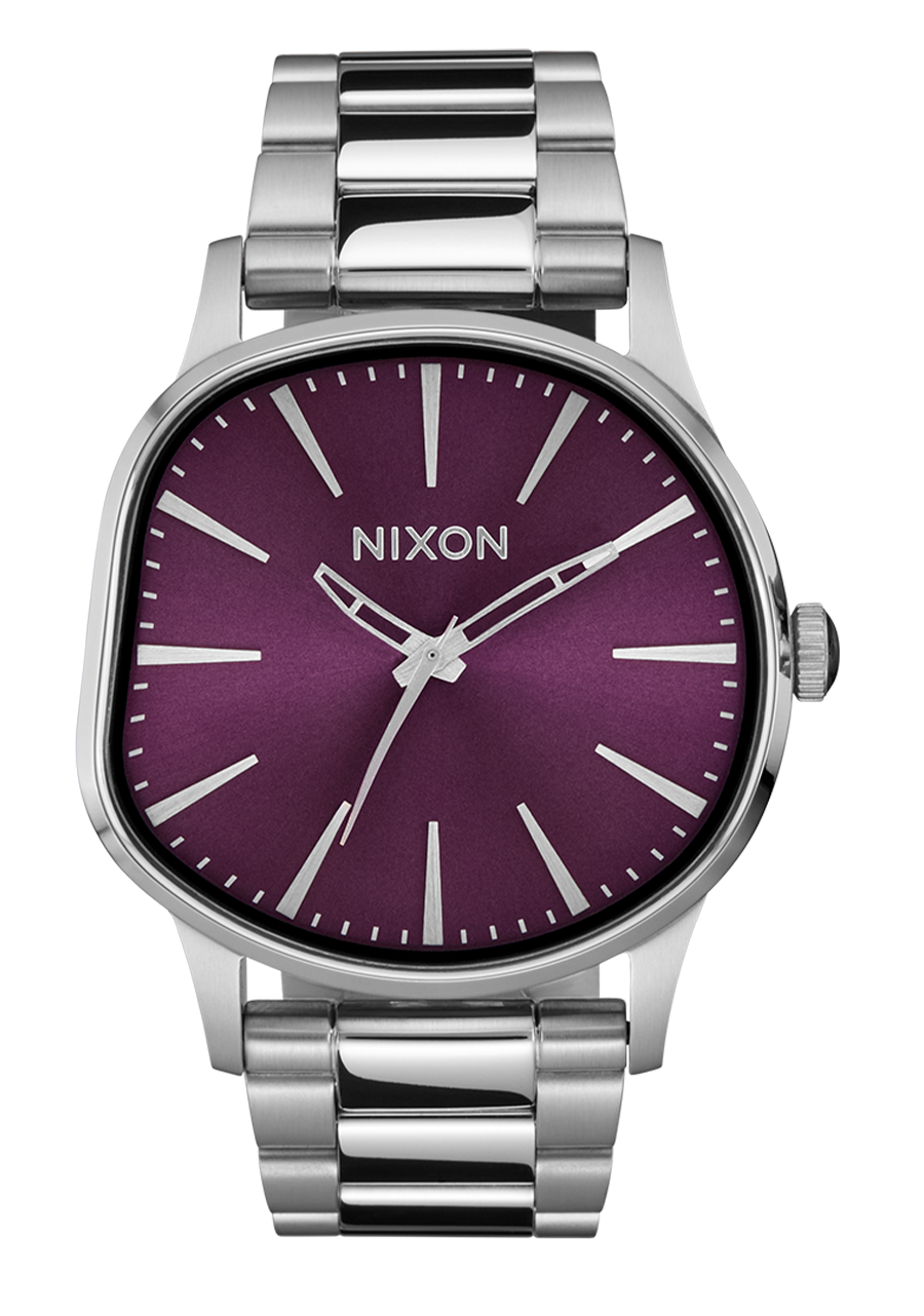 値下げ‼️希少カラーNIXON SMALL PLAYER パープル腕時計 Sentry Wobble Watch | Silver / Purple Sunray | Unique Stainless