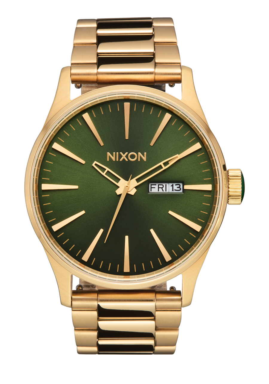 Sentry Stainless Steel Watch | Gold / Green Sunray | Men's Sentry Stainless Steel Watch | Gold / Green Sunray | Men's
