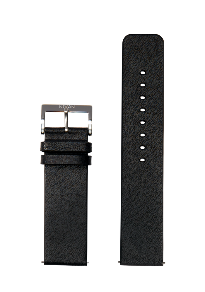 23mm Veg Tanned Leather Band - Black