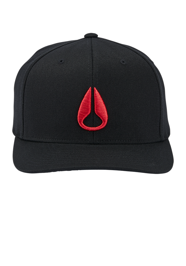 Deep Down Flexfit Athletic Fit Hat | Black / Red – Nixon US | 