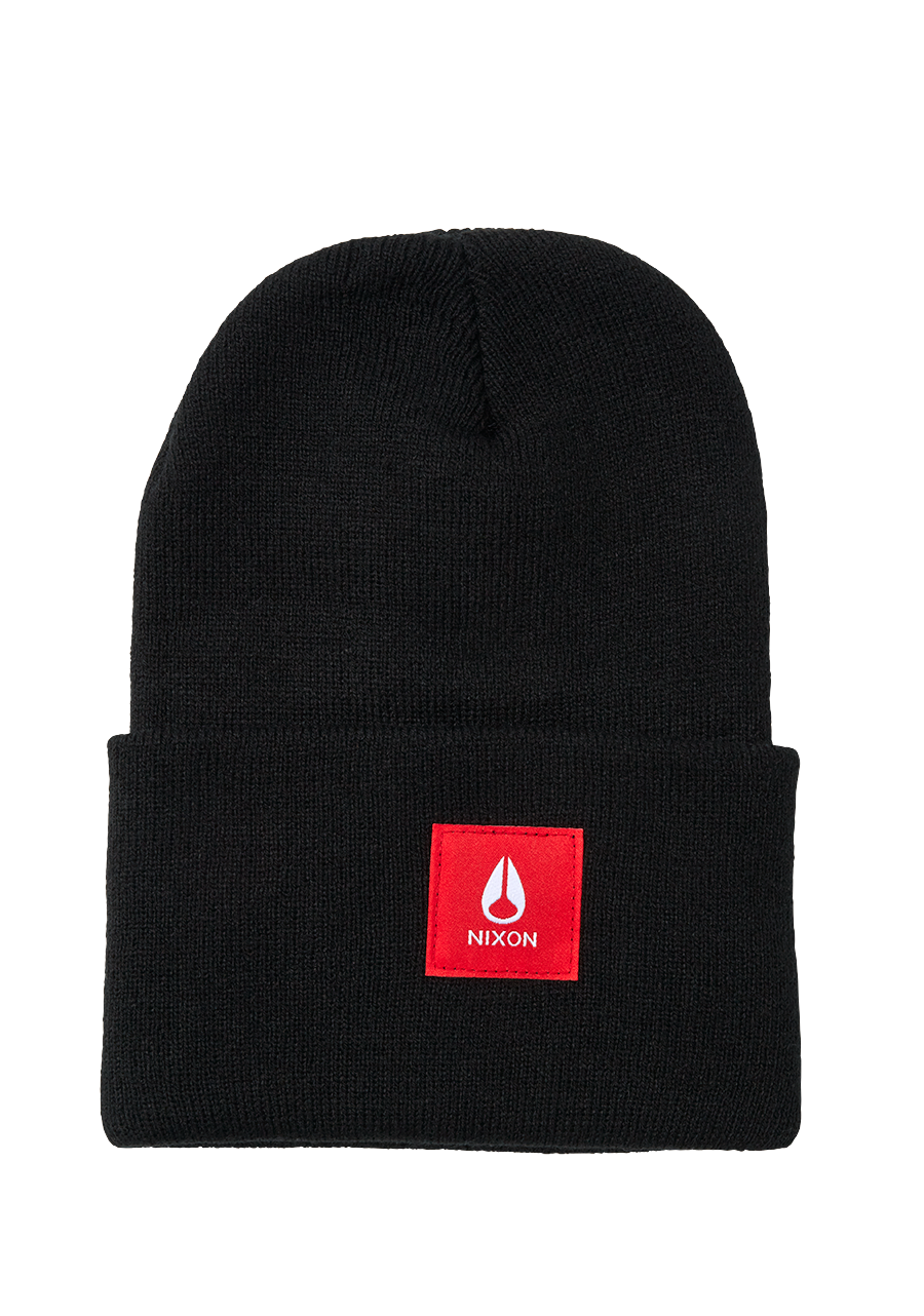 Nixon Hume Beanie In Pale Pink - Stretchy Knit Acrylic Beanie With Folded Cuff - View #7