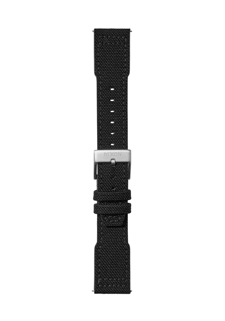 23mm Cordura Canvas Watch Band Black Replacement Watch Straps