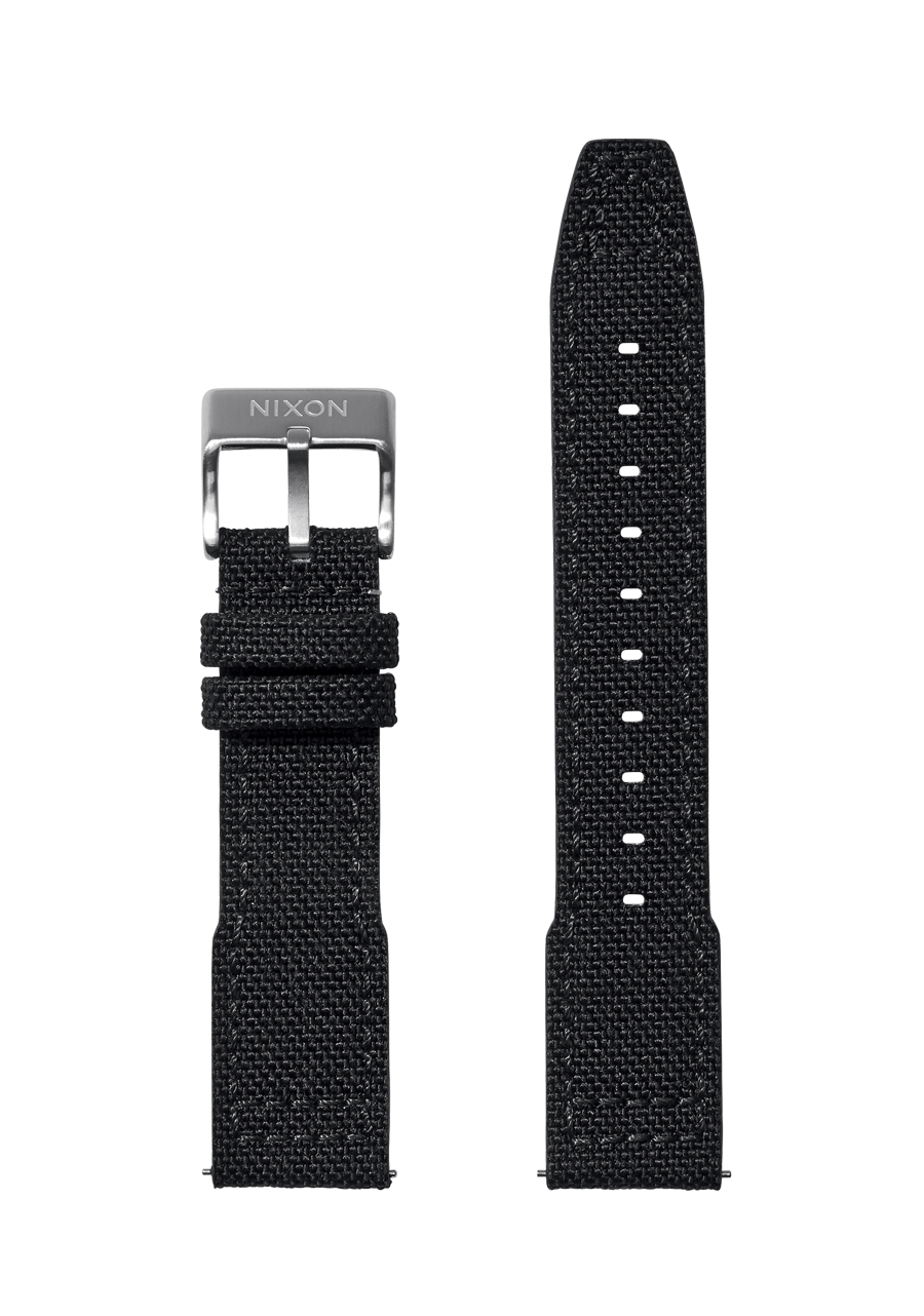 20mm Cordura Canvas Watch Band | Black | Replacement Watch Straps 20mm Cordura Canvas Watch Band | Black | Replacement Watch Straps