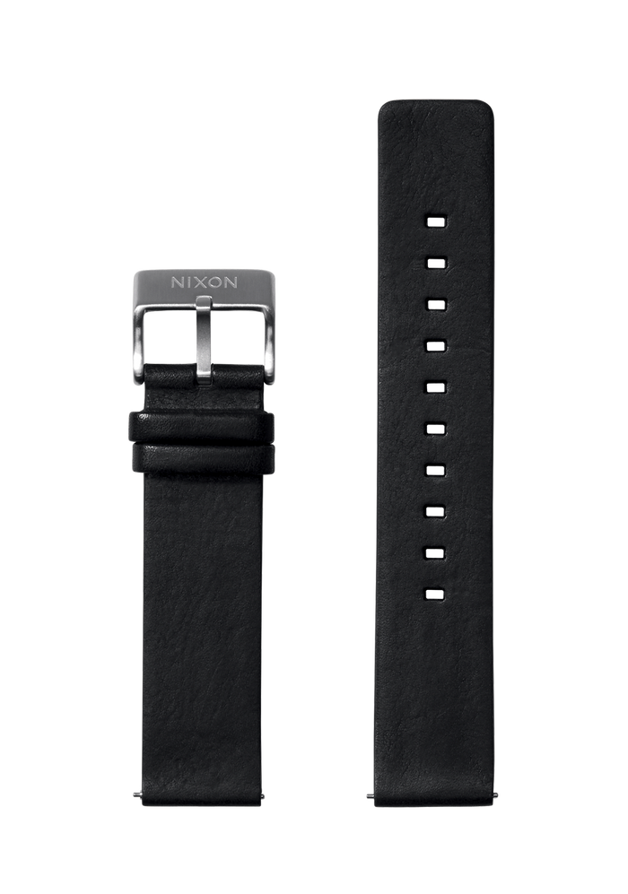 20mm Veg Tanned Leather Band - Black