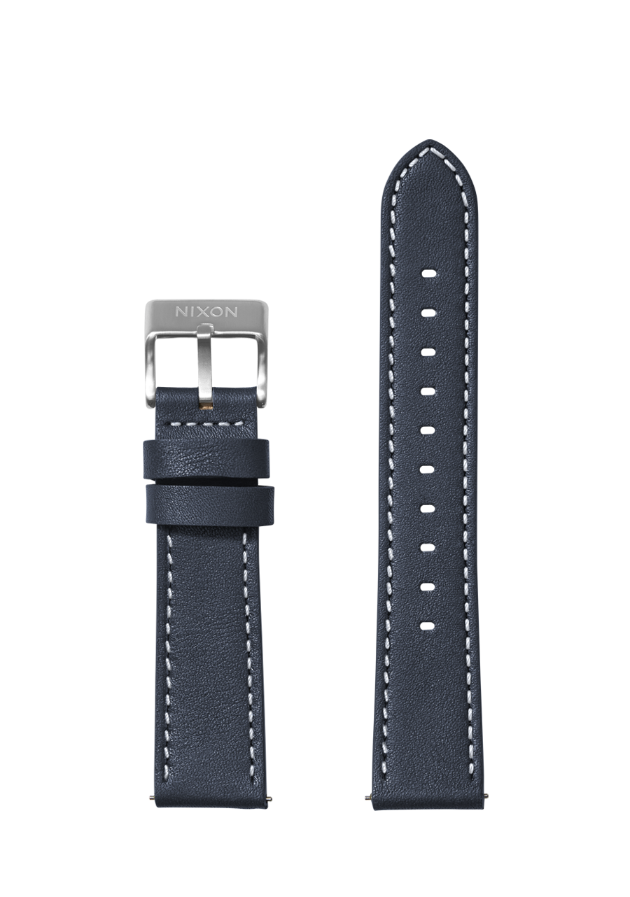 23mm Stitched Leather Watch Band | Navy | Replacement Watch Straps 23mm Stitched Leather Watch Band | Navy | Replacement Watch Straps