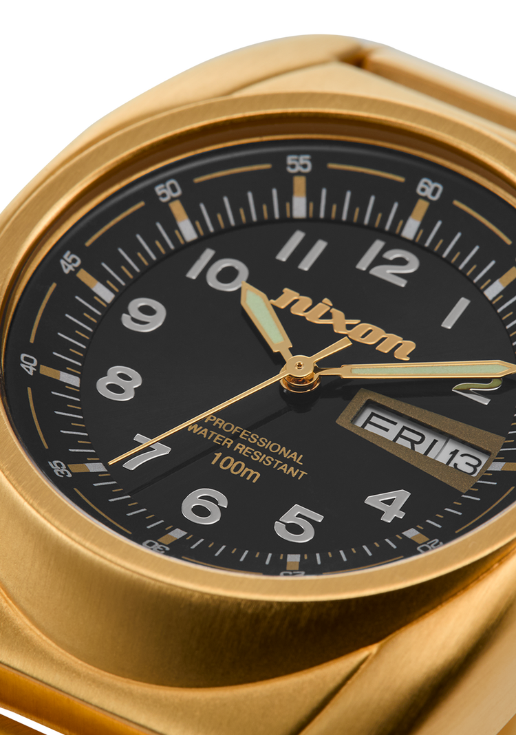Close up of the Gold Don watch from Nixon
