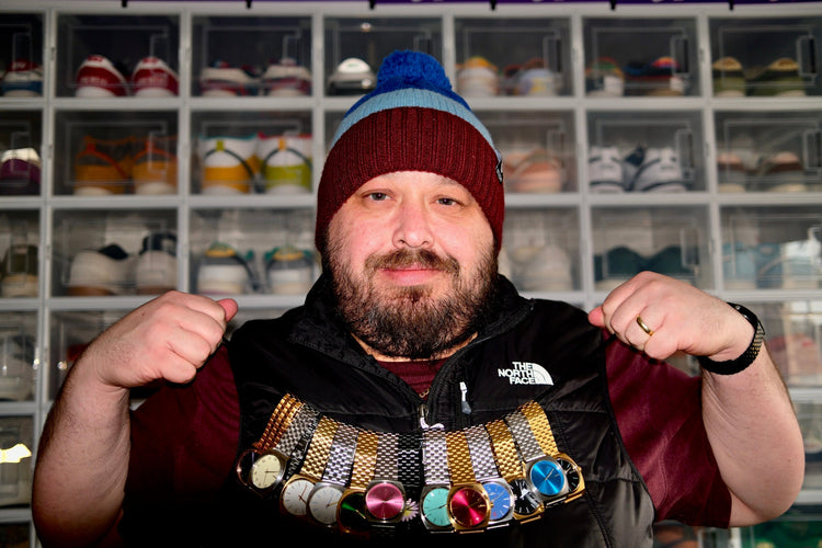 Nixon Collector Arnaud Gailliard with this Nixon Time Tellers