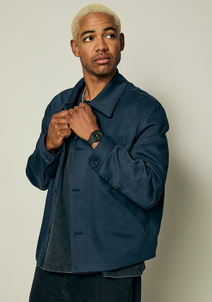 Nixon time teller matte black gold discount