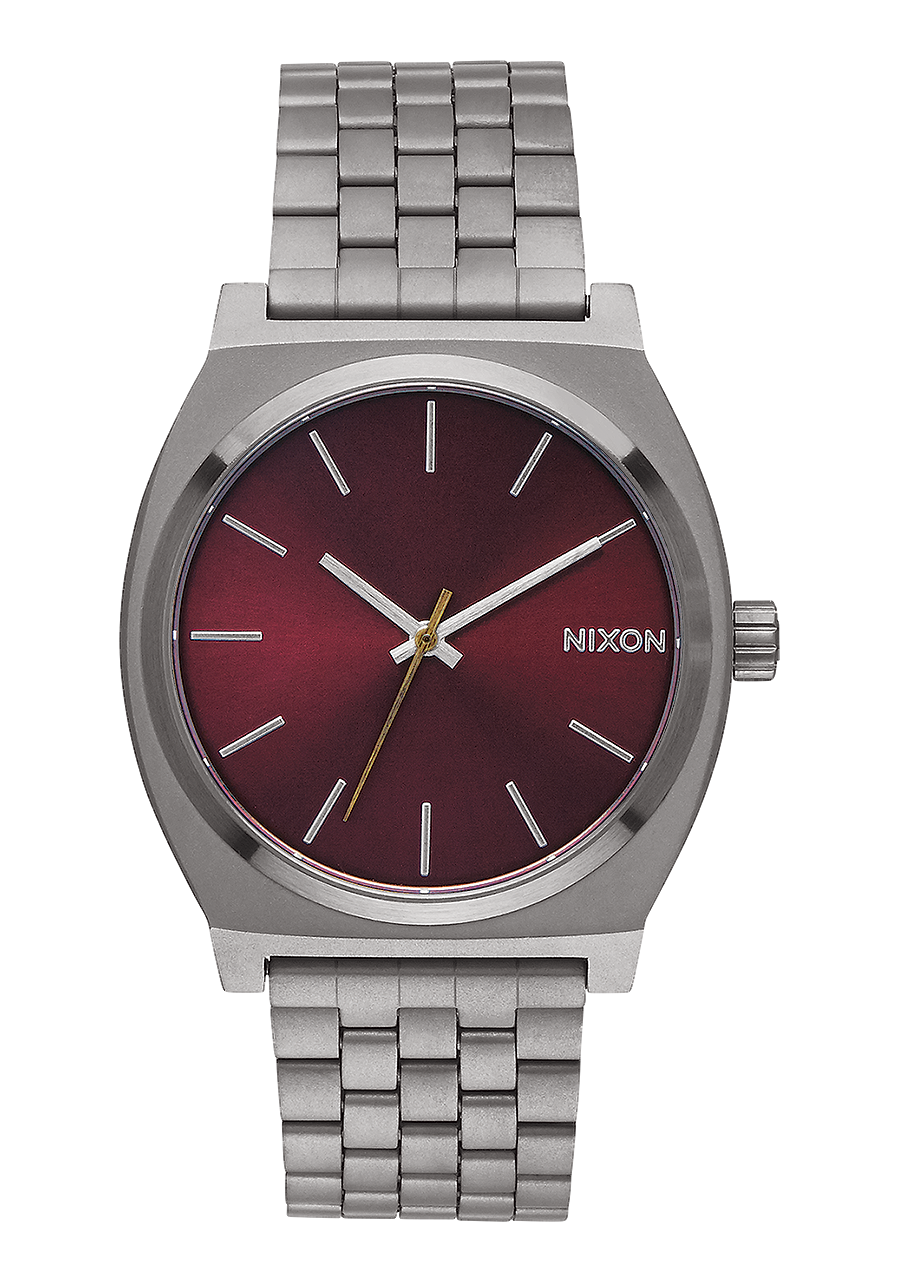Time Teller Gunmetal Deep Burgundy View 1