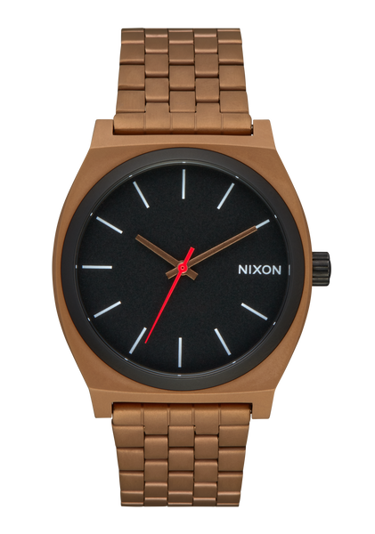 Time Teller Watch Bronze Black Unisex Stainless Steel Analog Nixon US