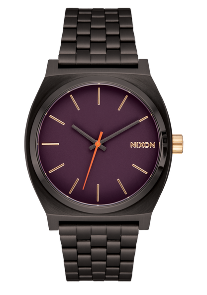 Nixon time teller black rose gold discount