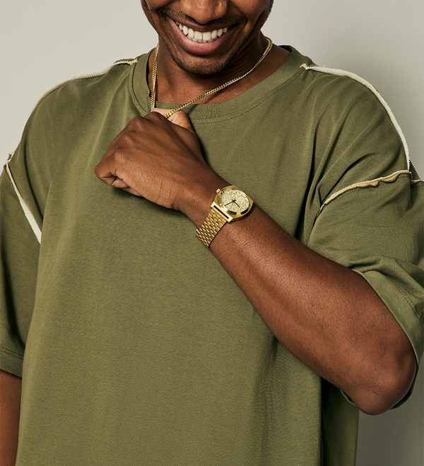 Time Teller Watch | 4th Dim Gold / Vintage White | Unisex Stainless ...