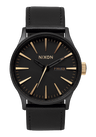 Sentry Leather - Matte Black / Gold