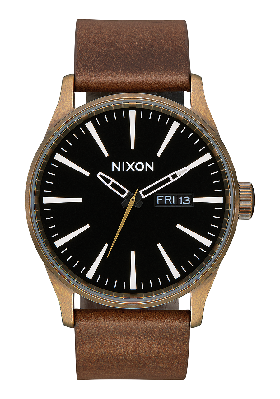 Nixon watch black leather strap outlet