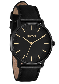 Porter Leather Watch | All Black / Gold | Unisex Leather – Nixon US Porter Leather Watch | All Black / Gold | Unisex Leather – Nixon US