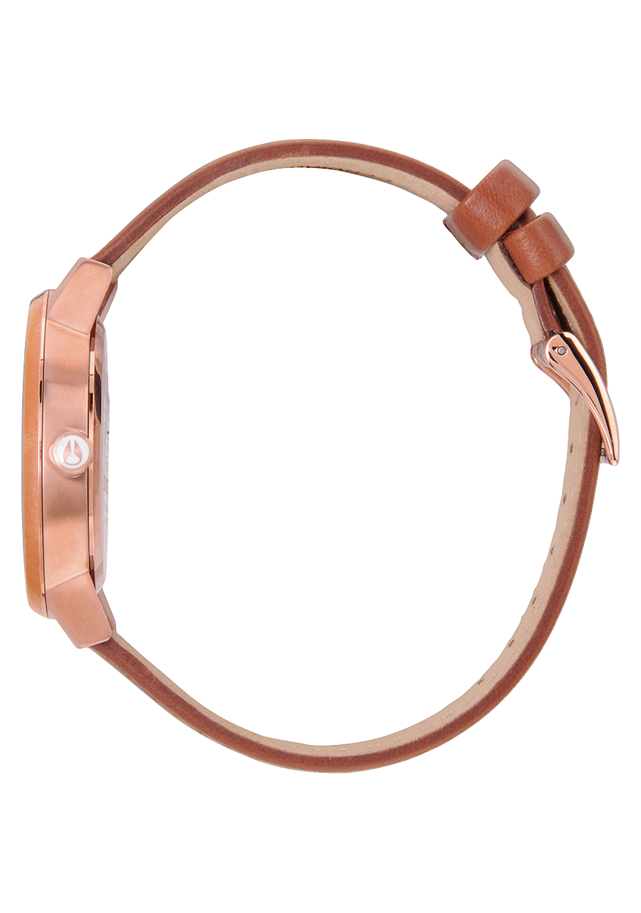 Kensington Leather Watch | Rose Gold / White | Women's Leather 