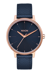 Kensington Leather Watch | Navy / Rose Gold | Women's Kensington Leather Watch | Navy / Rose Gold | Women's