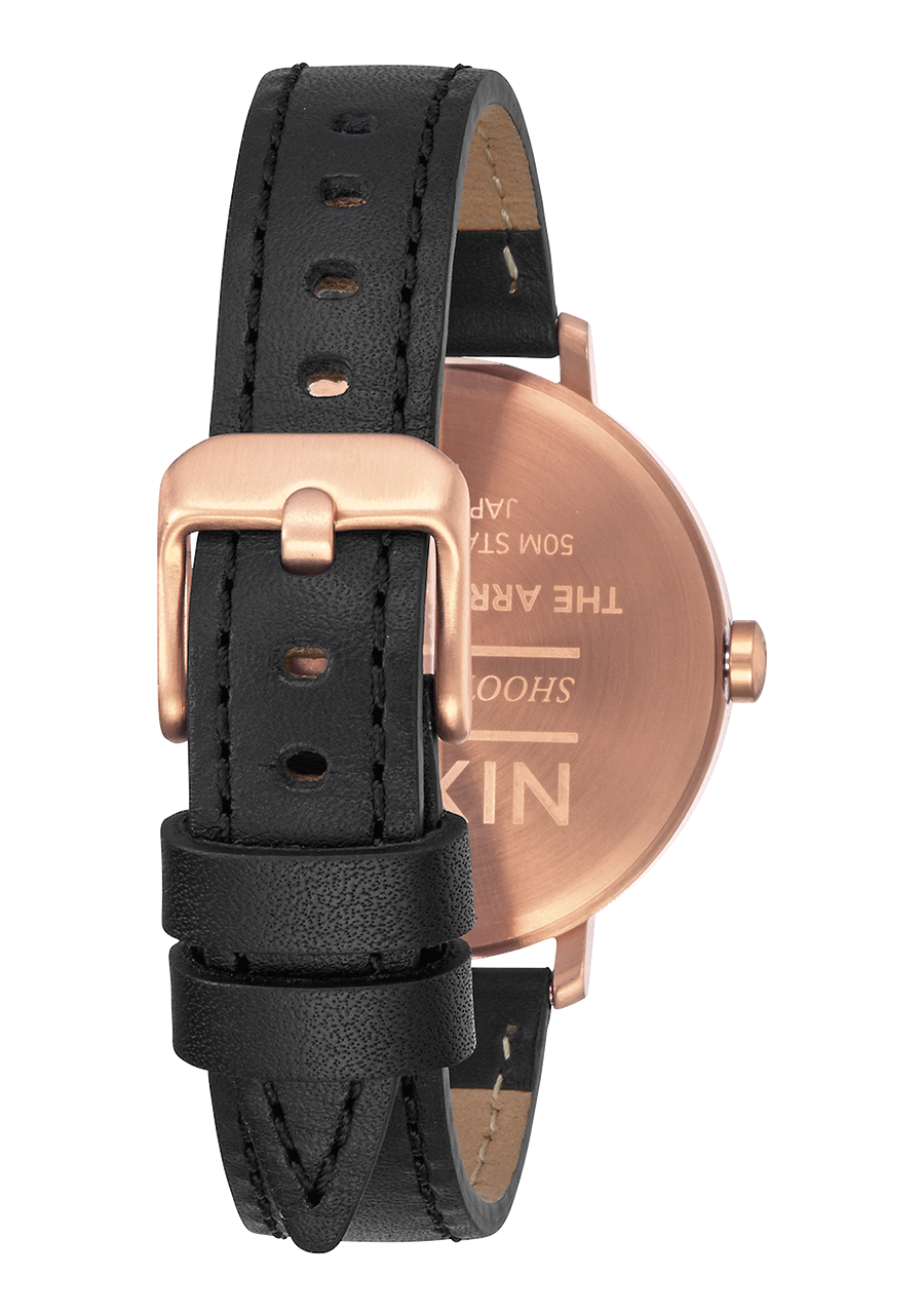 Arrow Leather - Rose Gold / Black View 3