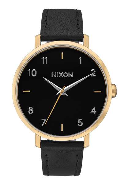 Arrow Leather Watch | Gold / Black | Leather – Nixon US
