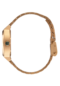 Medium Time Teller - Gold / Green Sunray View 3