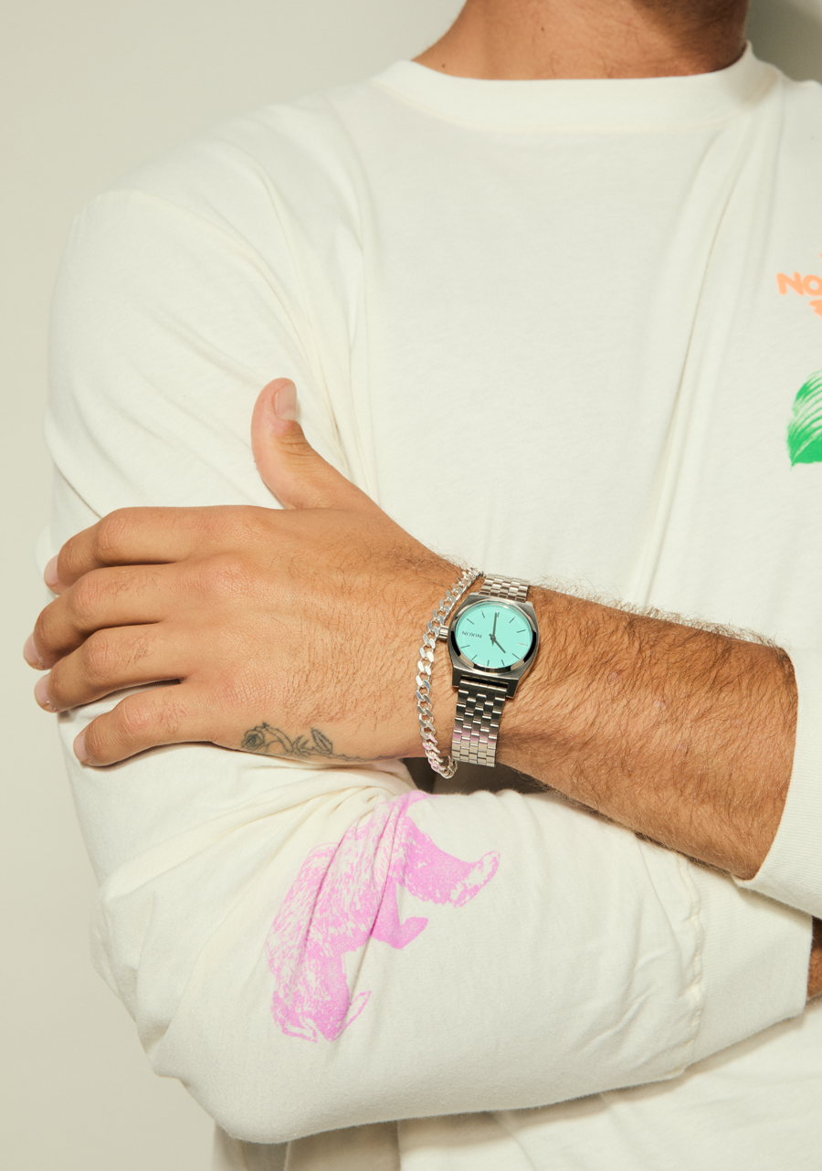 Medium Time Teller Watch Silver Turquoise Unisex – Nixon US