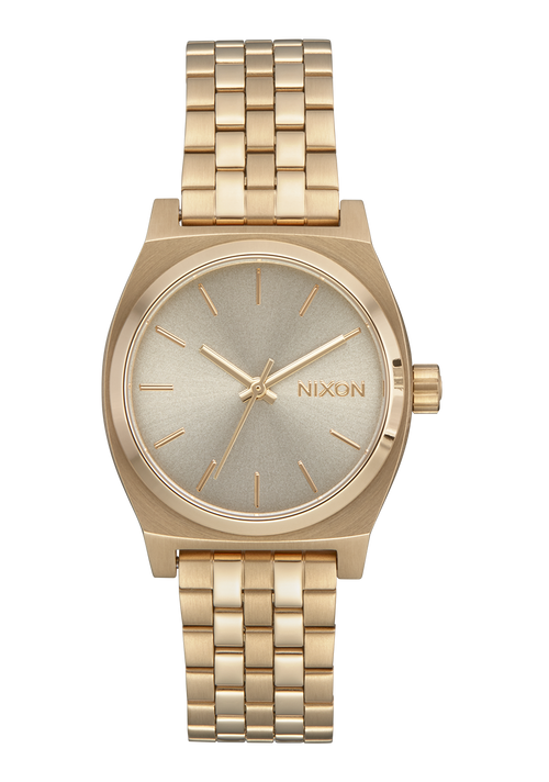 Medium Time Teller Watch Light Gold Vintage White Unisex Nixon US