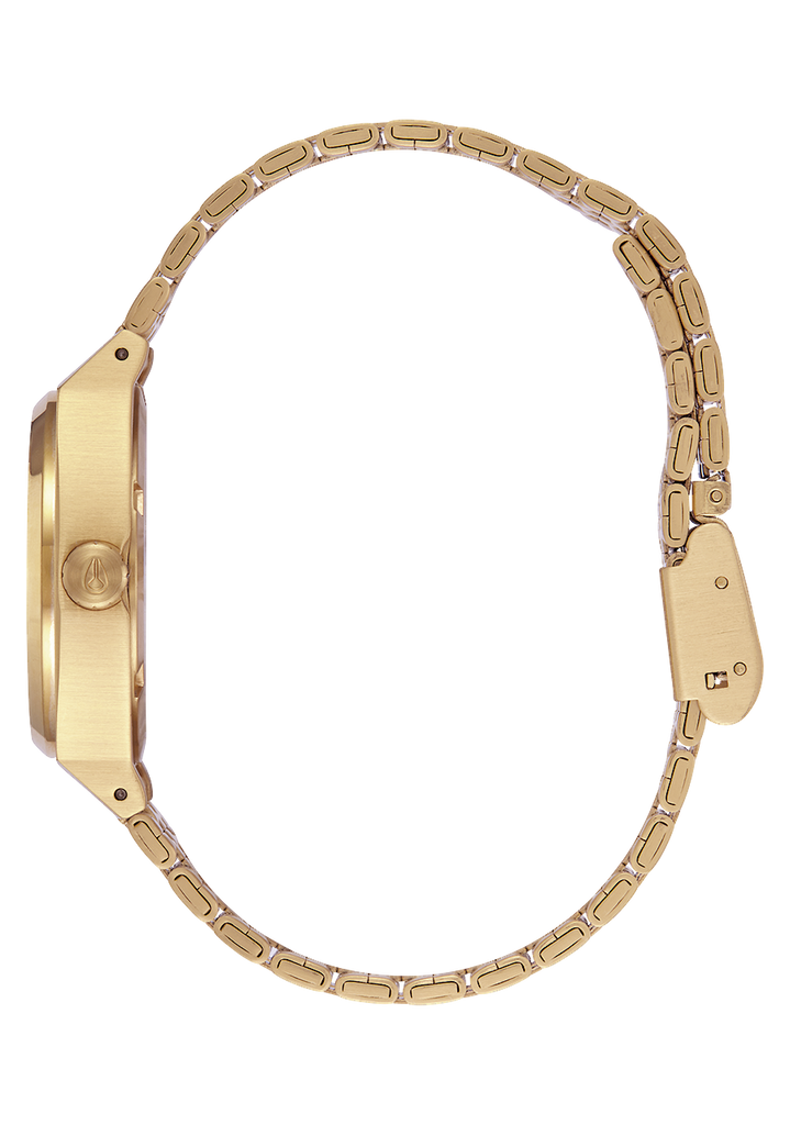 Nixon time deals teller gold white