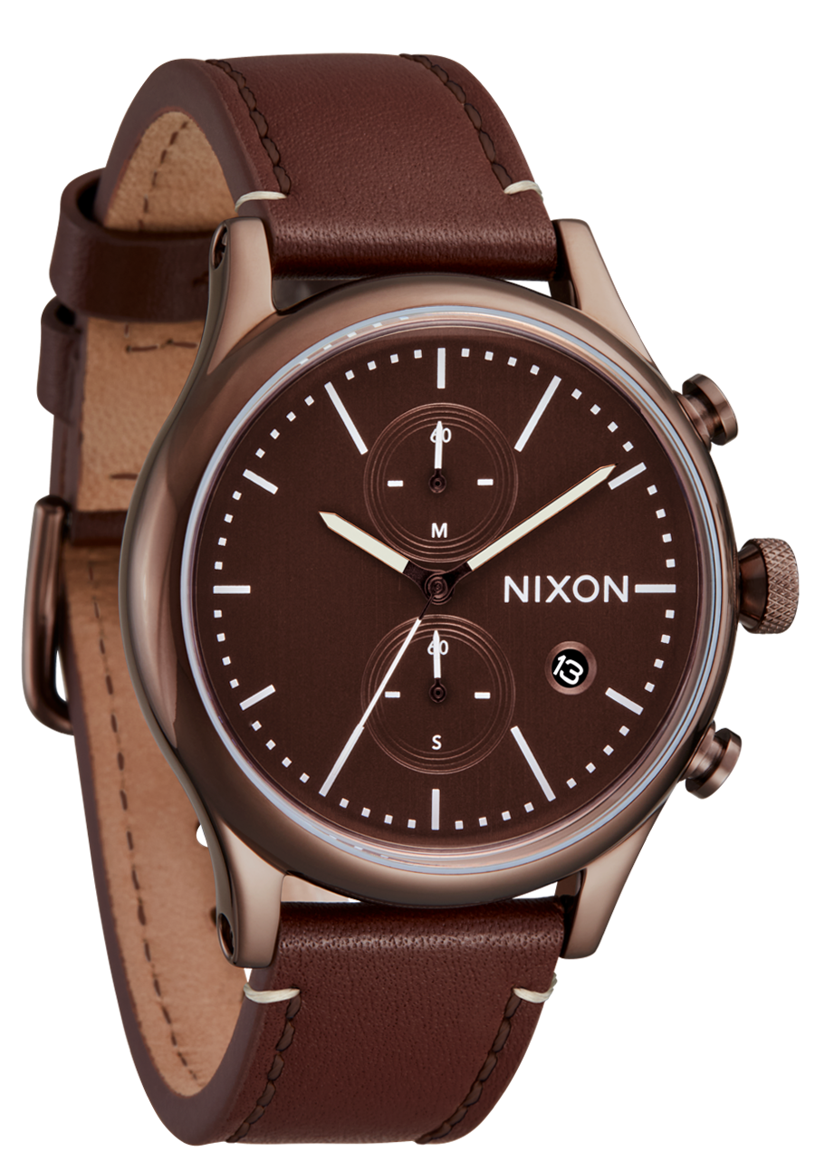 Station Chrono Leather Watch | Chocolate / Cappuccino / Brown Station Chrono Leather Watch | Chocolate / Cappuccino / Brown