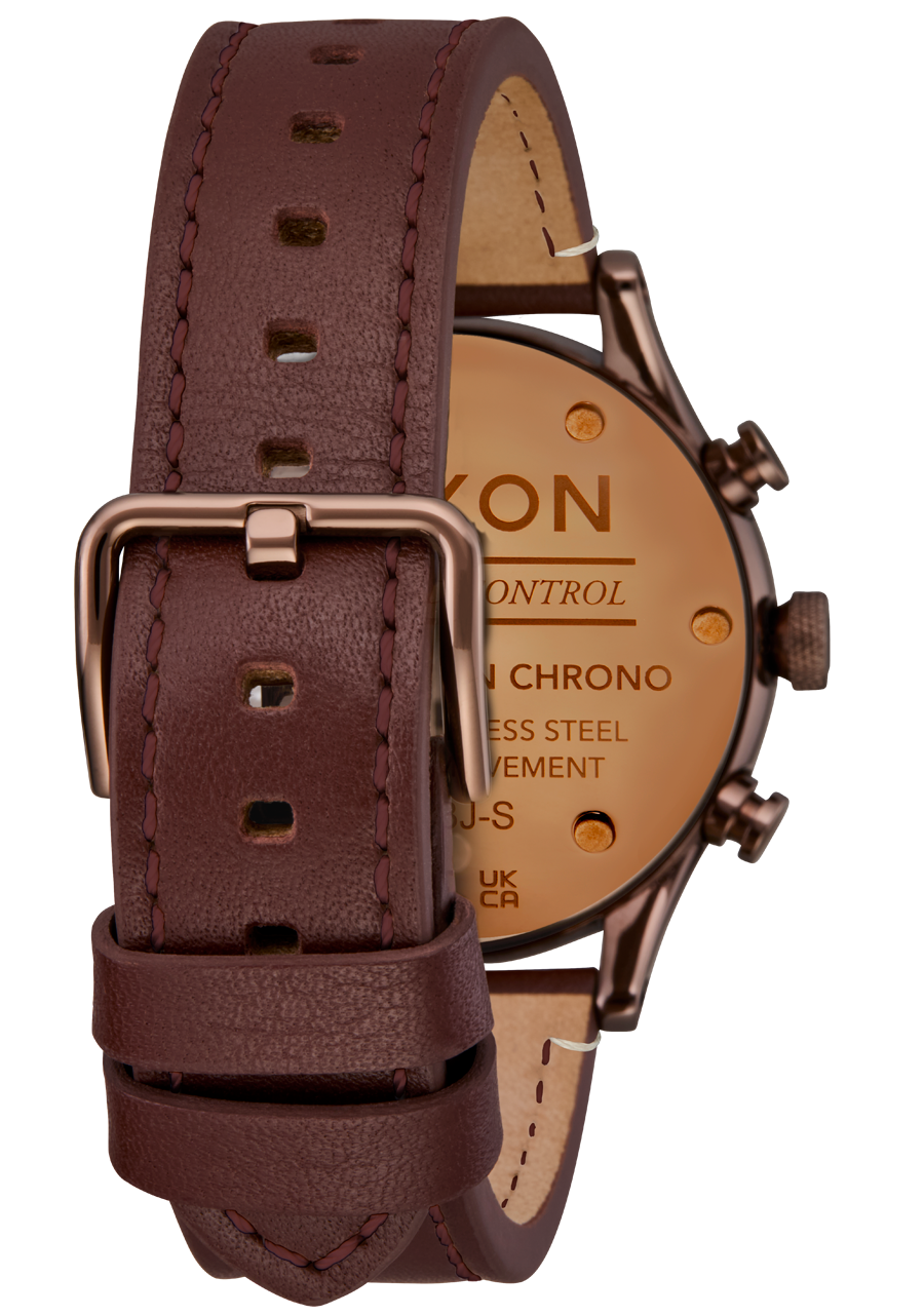 Station Chrono Leather Watch | Chocolate / Cappuccino / Brown Station Chrono Leather Watch | Chocolate / Cappuccino / Brown