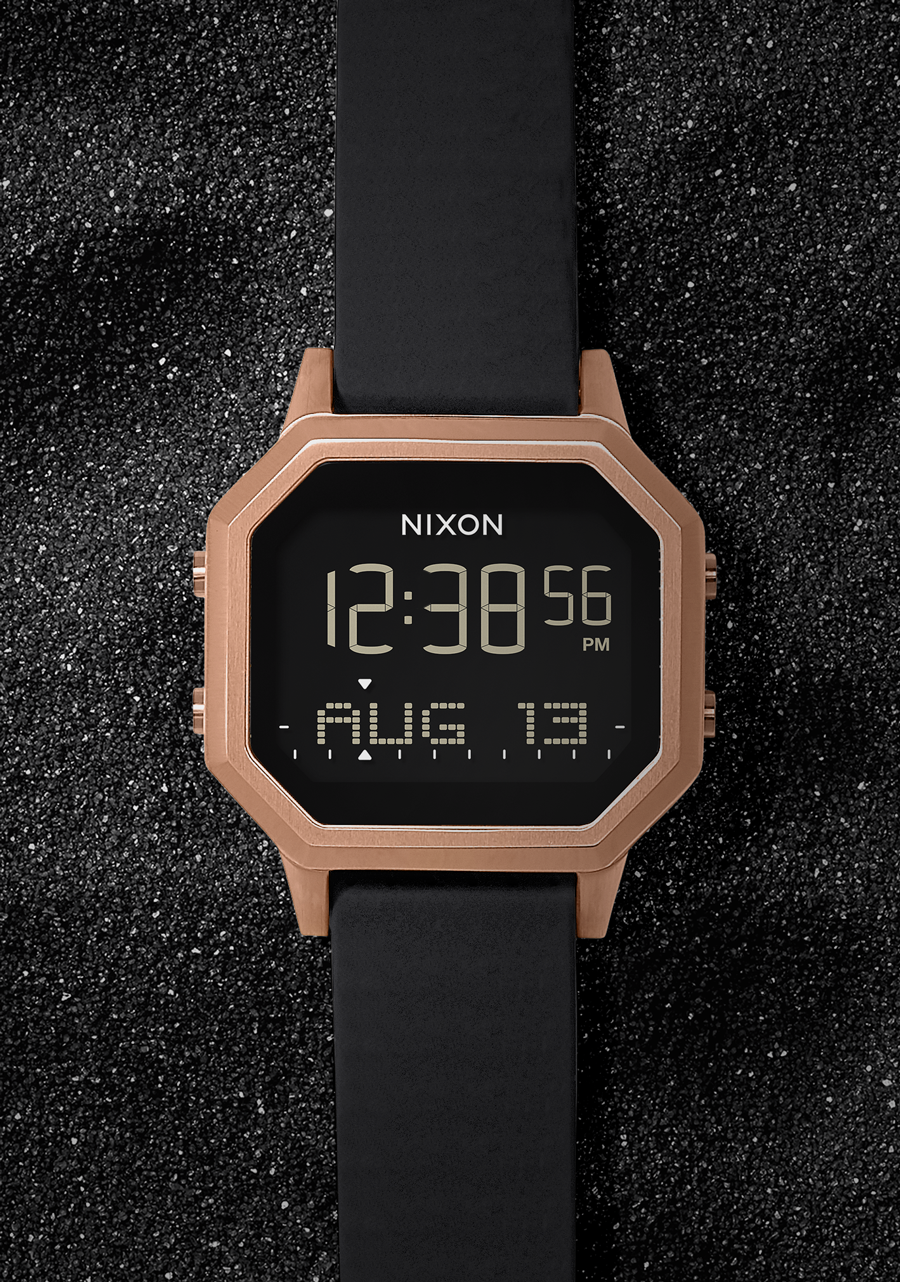 Siren Stainless Steel Watch | Rose Gold / Black | Digital – Nixon US Siren Stainless Steel Watch | Rose Gold / Black | Digital – Nixon US