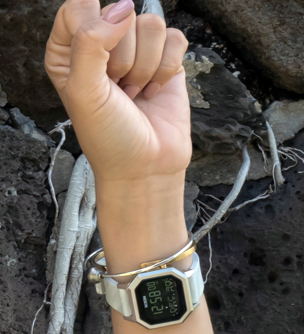 Siren Stainless Steel Watch | Silver / Gray Marble | Digital Siren Stainless Steel Watch | Silver / Gray Marble | Digital