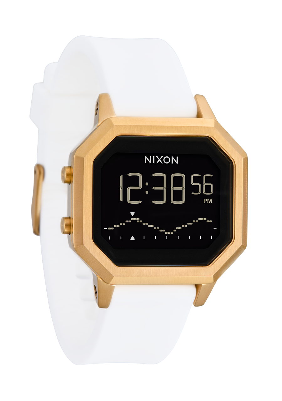 Siren Stainless Steel Watch | Gold / White | Digital – Nixon US Siren Stainless Steel Watch | Gold / White | Digital – Nixon US