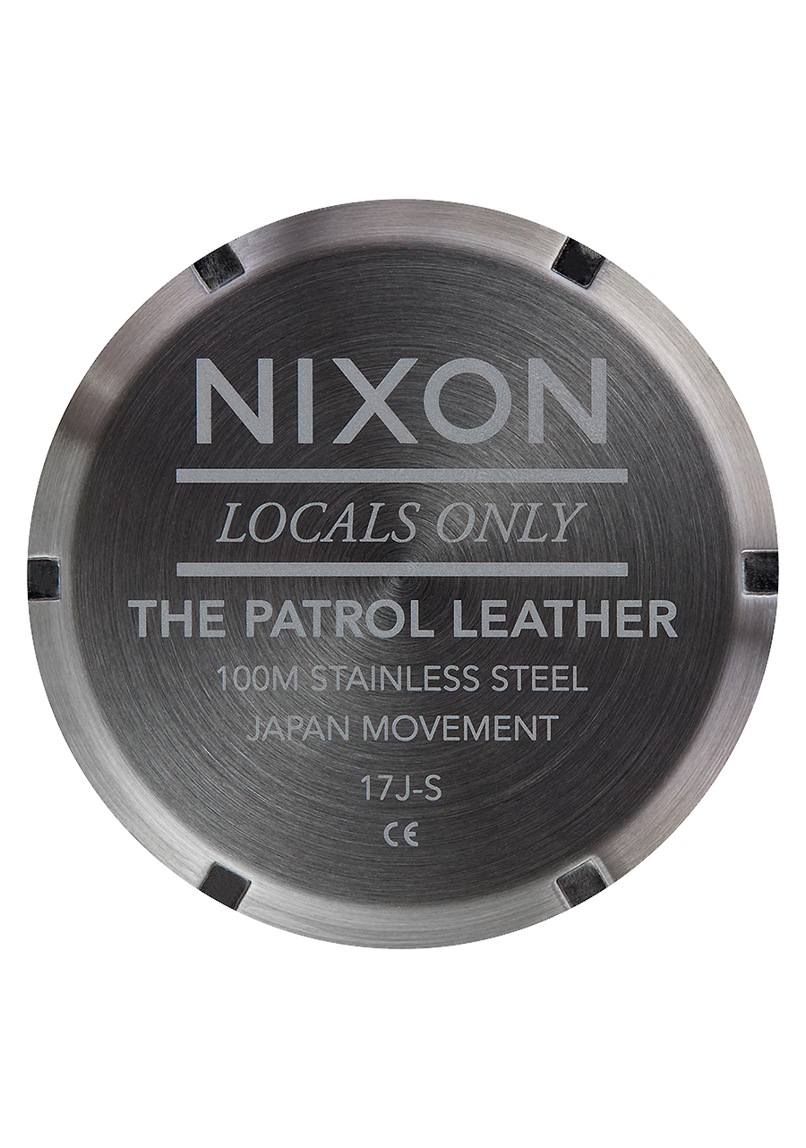 Patrol Leather Watch | Gunmetal / Gold | Men's Leather – Nixon US